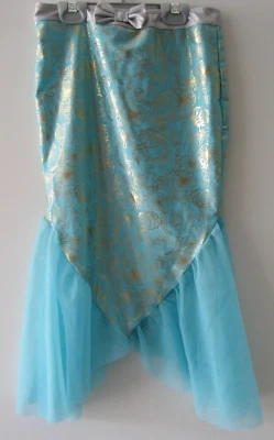 DISNEY  LITTLE MERMAID COSTUME SKIRT ONLY   GIRL'S SIZE 9/10  GREEN BLUE & SHELL - Image 1 of 4