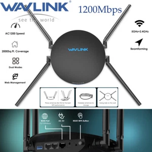 Wavlink AC1200 Wireless Router Extender WIFI Repeater Dual Band Beamforming WPS - Picture 1 of 8