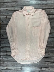 Camisa Loro Piana 100% Lino Andre Talla M Color Rosa Hecha en Italia - Imagen 1 de 6