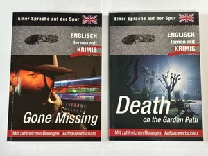 2 Taschenbücher Lernkrimis für Englisch Aufbauwortschatz mit vielen Übungen - Bild 1 von 2