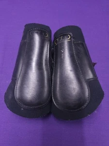 Pony Size Black Horse Brushing Boots - Picture 1 of 5
