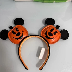 Diadema orejas de Mickey Mouse Jack-o'-Lantern calabaza Halloween parques Disney EE. UU. - Imagen 1 de 10