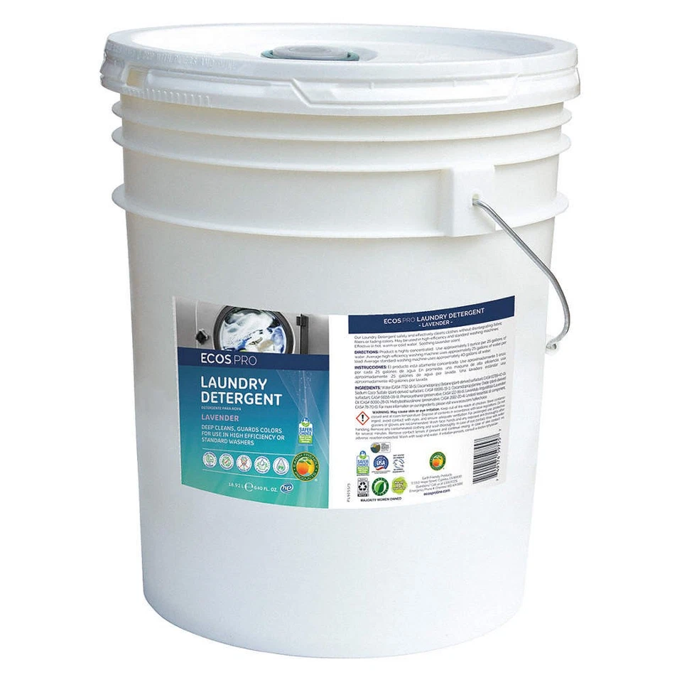 ECOS PRO PL9755/05 Laundry Detergent,Bucket,5 gal,Lavender 39N057 - Image 1 of 1