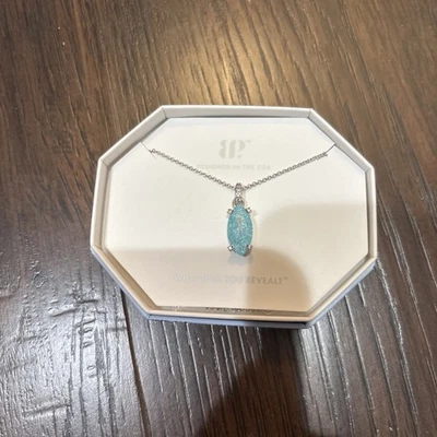 bomb Party 2025 River Runs Through Us Blue Topaz Rhodium Plating Necklace - Image 1 of 4