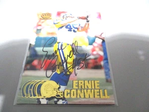 ERNIE CONWELL 1996 PACIFIC NFL FOOTBALL SIGNED RC CARD IP RAMS UW HUSKIES TE - Picture 1 of 1