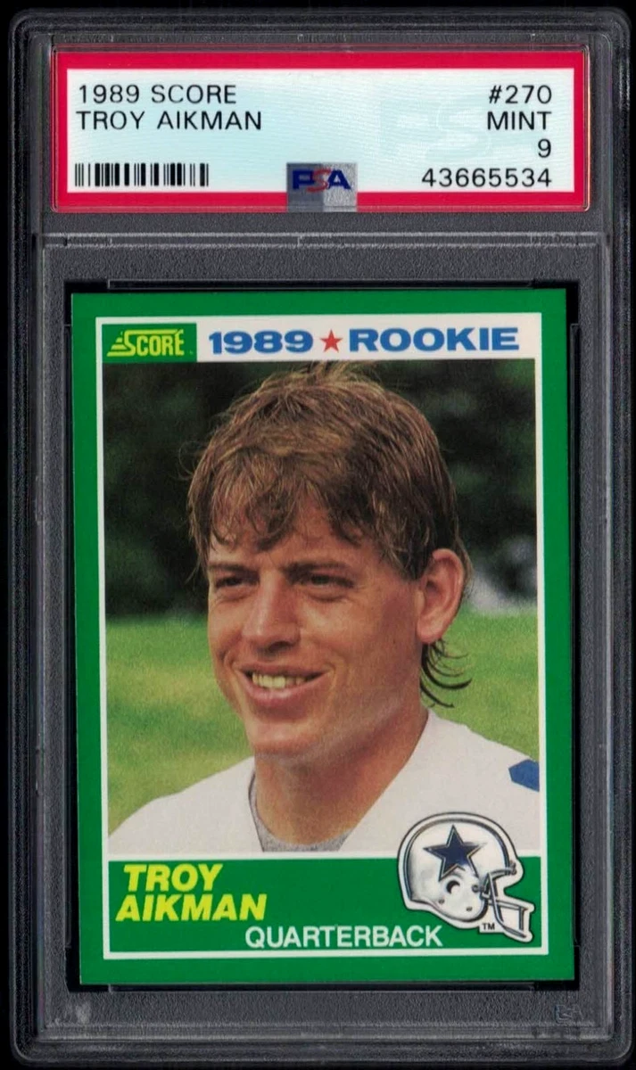 Troy Aikman 9 Graded Rookie Football Trading Cards & Accessories