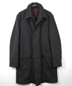 HUGO BOSS Men's 'The Liberty' Grey Heavy Virgin Wool Coat Size UK 44R EU 54 - Picture 1 of 21