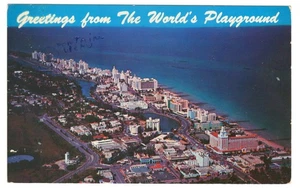 Postal a color McFadden vista aérea de Miami Beach Florida - Imagen 1 de 2