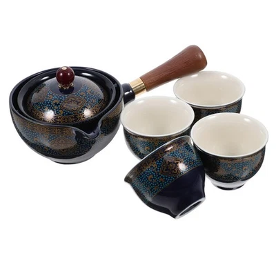  1 Set Keramik Tee Set Tea Topf mit Tee Tassen Haushalt Kung Fu Tea Pot Home - Bild 1 von 4