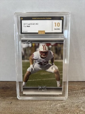 2017 Leaf Draft T.J. Watt #62 (RC) GAS 10 - Image 1 of 2