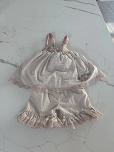 Dollcake nude pink polka dot ruffle lace set - size 6 - EUC - Australian brand! - Picture 1 of 11