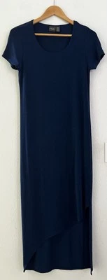 Vestido Chicos Travelers Azul Talla 0 Pequeño Maxi Elástico Asimétrico Tejido Ajustado Foto 1 de 4