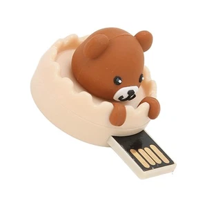 Cartoon USB Flash Drive Brown Bear Cartoon USB2.0 Support Hot Swap Shock Resi FY - Afbeelding 1 van 34