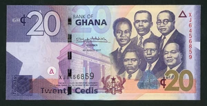 🔴GHANA   20 Cedis  2017  UNC  P40g🔴 - Picture 1 of 2