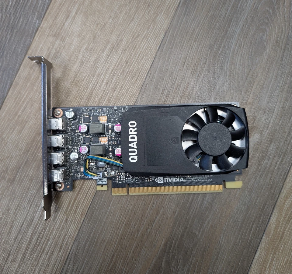 NVIDIA Quadro P1000 Mini DisplayPort 4GB GDDR5 Graphics Card 4 Outputs - Image 1 of 1