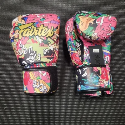 Luvas de boxe Fairtex X URFACE 14 oz feitas à mão na Tailândia couro Syntek novas - Imagem 1 de 4