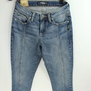 BLUE JEANS SILVER AIKO Skinny Women's Size W24 L25 - Picture 1 of 12