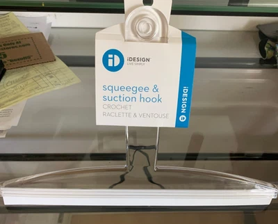 Idesign 12" Clear Lucite  Squeegee for Shower Doors with Suction Cup Storage - Image 1 of 4