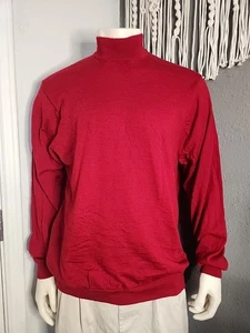 Turnbury extra feine Merinowolle rot Langarm Rollkragen Herren XLT weicher Pullover - Bild 1 von 11