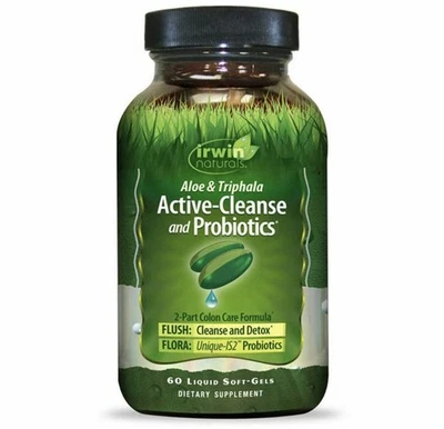 Irwin Naturals Active Cleanse & Probiotics Aloe & Triphala Detox - 60 Soft-Gels - Image 1 of 2