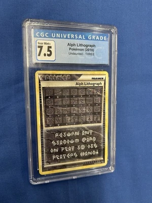 2010 Pokemon Alph Lithograph Undaunted THREE  CGC 7.5 NM/MINT - Image 1 of 4