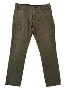 Fried Denim Slim Jeans Men's 34X31 Green Stretch Pockets Classic Zip Fly - Picture 1 of 10