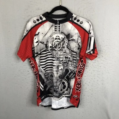 Primal Wear Cycling Jersey Mens XL Red Black Crankin Stein Abstract Art - Image 1 of 4
