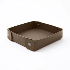 Bandeja Decorativa Cuero Gris Paloma - Para Llaves Papelería Monedas Joyas - Imagen 1 de 5