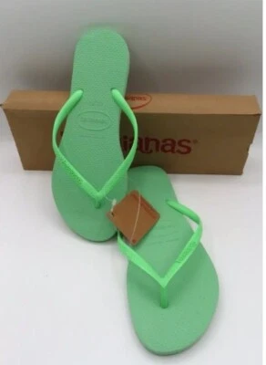 Chanclas para mujer Havaianas sandalia verde jardín EE. UU. 11/12 W / UE 41-42 Foto 1 de 4