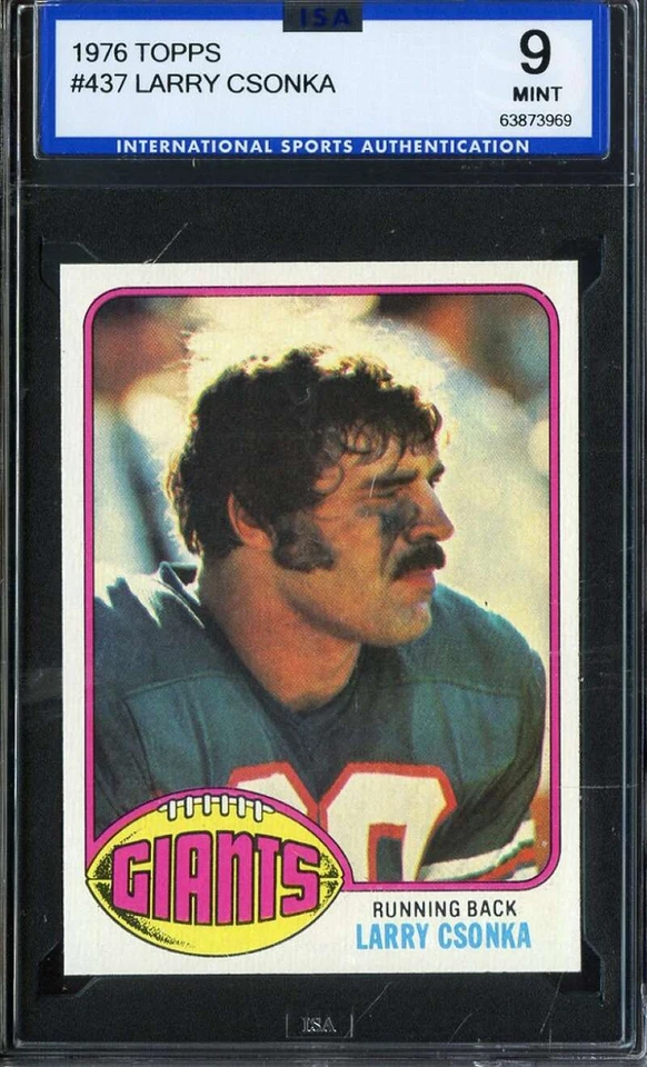 1976 TOPPS #437 LARRY CSONKA ISA 9 NY GIANTS HOF NICELY CENTERED *ADT5708 - Image 1 of 2