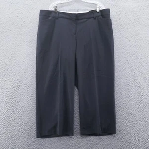 Lane Bryant Womens Crop Wide Leg Dress Pants 20 Black High Rise Stretch NEW - Picture 1 of 15