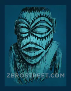 Tangaroa Tiki Bar Art Print Polynesian Man Cave Fisherman's God Artwork Decor - Foto 1 di 1