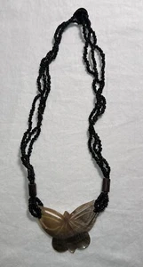 Vintage Boho Abalone Shell Butterfly Shaped Necklace - Picture 1 of 13