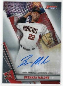 2019 Bowman Best Brennan Malone Autograph !!! - Picture 1 of 2