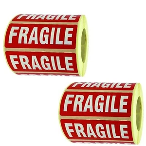 Etiquetas/pegatinas de paquetes frágiles autoadhesivas permanentes 89 x 32 mm - Imagen 1 de 3