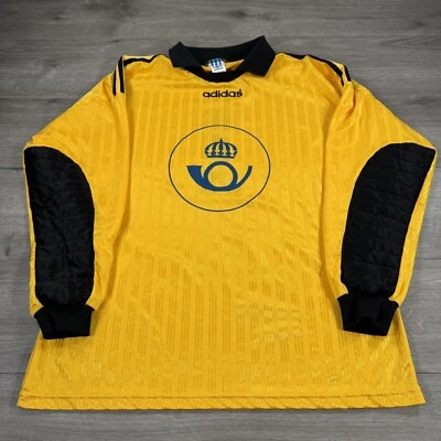 Camiseta de fútbol vintage Adidas Suecia camiseta de fútbol portero manga larga amarilla Foto 1 de 4