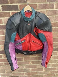 HEIN GERICKE Vintage Retro Leather Motorcycle Motorbike Jacket Medium EU50 - Picture 1 of 16