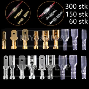 300-30x Flachsteckhülsen Flachstecker Set Kabelschuhe Sortiment Quetschverbinder - Bild 1 von 18