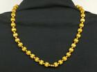 Vintage Mini Gold Tone Disco Ball Bead Ladies Accessory Chain Necklace (J1222)