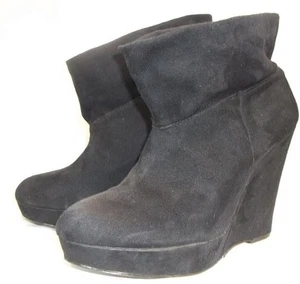 Kelsi Dagger Brooklyn Womens US 10 wilma Vegan Suede Wedge Ankle Bootie shootie - Picture 1 of 9