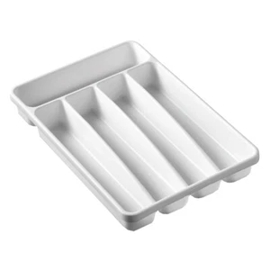 Madesmart Small Basic 5 Compartment Cutlery Tray Organiser White Rectangle - Picture 1 of 1