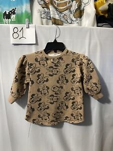 Disney Zara baby Minnie Mouse Over Sized Sweatshirt Size 2-3 T