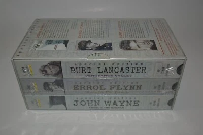 Vintage Westerns VHS Factory Sealed Box Set John Wayne Burt Lancaster Rare  - Image 1 of 3