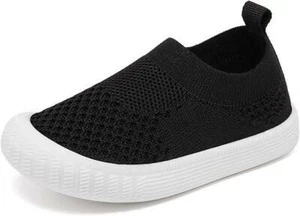 Tianohoh Toddler Boys Girls Sneakers Kids Breathable SIZE 9.5 BLACK - Picture 1 of 1