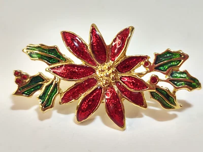 Broche de Navidad de Navidad broche de solapa de 2 pulgadas pieza vintage Foto 1 de 4