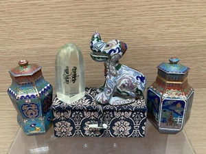 Lot of collection items of Chinese antiques, bronze with nice painting, Seal - Picture 1 of 11