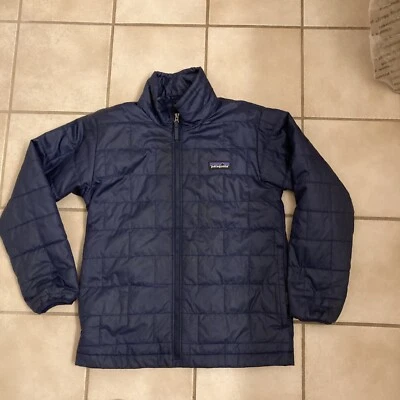 Chaqueta acolchada acolchada Patagonia Kids Nano Puff Brick azul pequeña 7-8 68001 LEER Foto 1 de 4