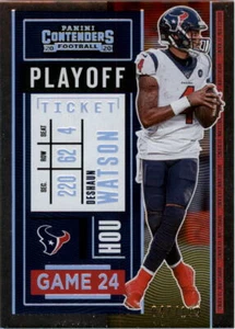 Biglietto playoff 2020 Panini Contenders #62 Deshaun Watson/199 - Nuovo di zecca-mt - Foto 1 di 1