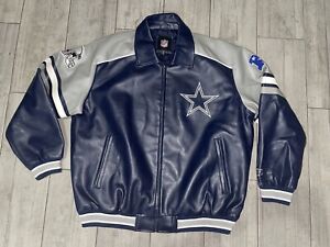 Dallas Cowboys G-III NFL Leather Zip Up Jacket Sz 2XL Men’s Preowned