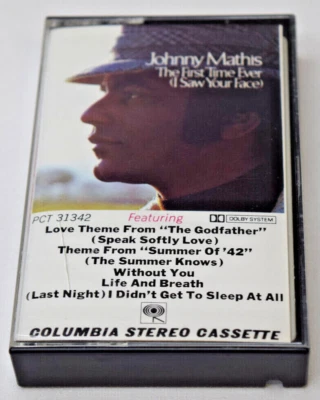 Johnny Mathis The First Time Ever (I Saw Your Face) 1972 Columbia Cassette Rare - Image 1 of 4